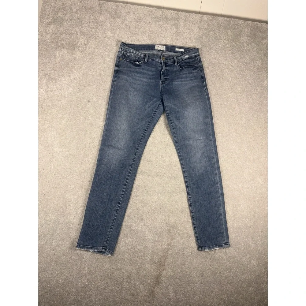 FRAME Le Garcon Light Wash Boyfriend Jeans Tapered‎ Straight Leg Size 29
